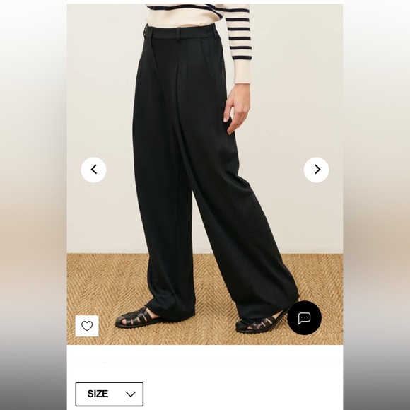 Elegant Black Wide-Leg Pants - Picture 1 of 8